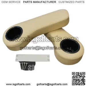 EZGO/Club Car/Yamaha Golf Cart Rear Seat Arm Rest Cushion Cupholder (BUFF)