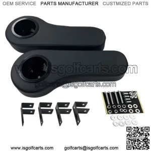 Pair Of 2 Golf Cart Arm Rest Drink Cup Holder For EZGO/Club Car/Yamaha Rear Seat