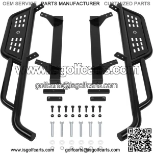 Heavy Duty Nerf Bars / Running Boards for EZGO TXT 1996-2021 Golf Cart(Set of 2)