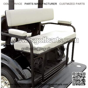 3G 2 in 1 Combo Seat Kit & Golf Bag Carrier in White for EZGO RXV Golf Carts 2008+