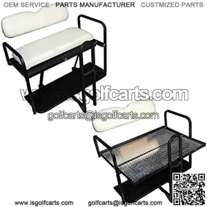 Performance Plus Carts Club Car Precedent Golf Cart Rear Back Seat Kit - Factory Off White