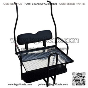 Performance Plus Carts Club Car DS Golf Cart Rear Back Seat Kit for 2000.5 - Up - Black