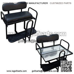 TXT Golf Cart Rear Back Seat Kit - Factory Black