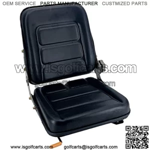 Forklift Seat Adjustable Tractor Seat ATV Seat Suspension Mower Seat Adjustable Back Seat Angle Waterproof PVC for Tractor/Skid Loader/Mower/UTV/ATV/Heavy Mechanical Seat (Black)