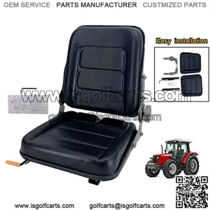 Lawn Mower, Garden Tractor UTV/ATV Seat Universal Tractor Seat Replacement Forklift Seat thickly-Padded Suspension Seat Fits Excavator Forklift, Tractor/Skid Loader 15.4"x 15"x 18.9"