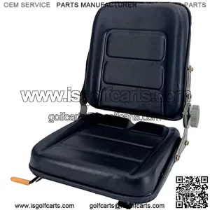 Forklift Seat Suspension Tractor Seat PVC with 140?? Adjustable Back Angle Fits Excavator Forklift, Tractor, Skid Loader, Backhoe Dozer Telehandler Heavy Mechanical Seat Black
