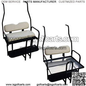 Performance Plus Carts Club Car DS Golf Cart Rear Flip Back Seat Kit for 2000.5 - Up Factory Buff