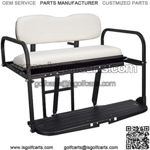 Club Car DS Golf Cart Flip Folding Rear Back Seat Kit - White