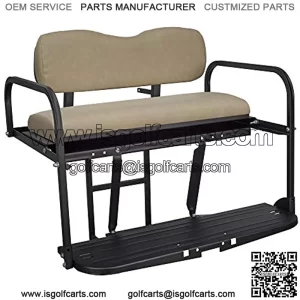 Club Car DS Golf Cart Flip Folding Rear Back Seat Kit - Buff