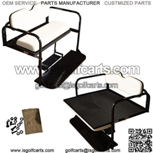 Performance Plus Carts Yamaha G14,G16,G19, G22 Golf Cart Flip Folding Rear Back Seat Kit - Ivory