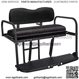 Club Car DS Golf Cart Flip Folding Rear Back Seat Kit - Black