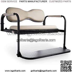 Flip4 Golf Cart Rear Seat Kit Compatible with Yamaha G29 Drive Models ?C Stone Gray