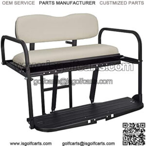 Yamaha G14, G16, G19, G22 Golf Cart Flip Folding Rear Back Seat Kit - Ivory