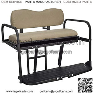 Club Car Precedent Golf Cart Flip Folding Rear Back Seat Kit - Buff