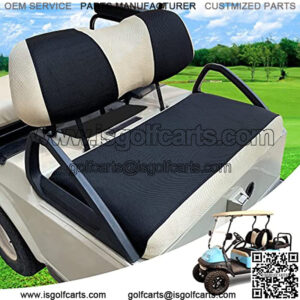 Golf Cart Seat Covers Full Set for Front Seats, Easy Install with Two-Tone Colors Polyester Bench Seat Protectors, Universal Fit Accessories for Club Car DS Precedent & Yamaha