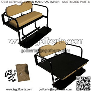 Club Car Precedent Golf Cart Rear Flip Flop Seat Kit - Color: BUFF