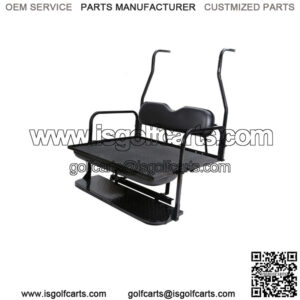Folding Rear Flip Back Seat Kit For Club Car Golf Cart DS Black 2000-2013
