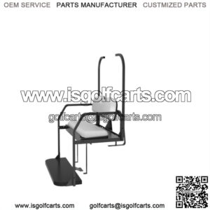 EZGO TXT White Rear Flip Seat with Roof Supports