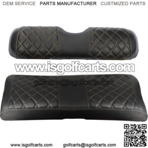 EZGO RXV Golf Cart Black Diamond Sewing Pattern Seat Cover Set