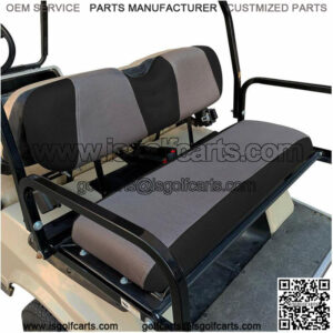 Golf Cart Seat Cover Only for Rear Seat of Club Car EZGO Yamaha Gray+Black