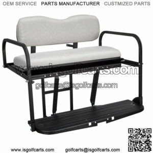 EZGO RXV Golf Cart Flip Folding Rear Back Seat Kit - OEM Stone