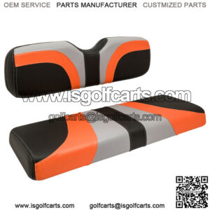 Blade Golf Cart Front Seat Covers for EZGO TXT/T48/RXV - Gray/Orange/Black