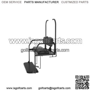 EZGO TXT Black Rear Flip Seat with Roof Supports