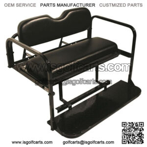 Universal Rear Flip Seat Kit with Steel Frame - Black