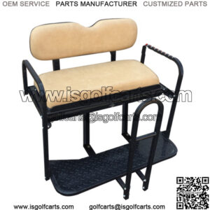 EZGO TXT/ Medalist / PDS Golf Cart Rear Seat Kit - Color - Flip Seat w/ Cargo Bed & FREE Grab Bar