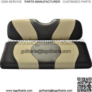 Wave Two Tone Front Seat Covers in Black/- Fits all Carts!
