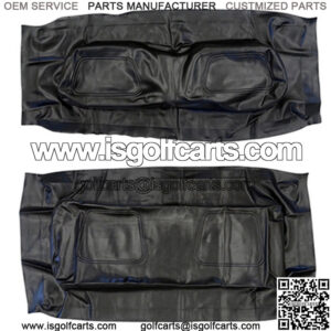 Club Car DS BLACK Factory Vinyl Golf Cart Seat Cover Set - (2000-2013)
