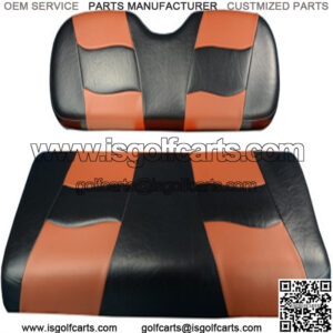 Riptide Two Tone Front Seat Covers in Black/Brown - Fits all Carts!