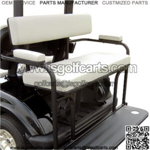 2 in 1 Combo Seat Kit & Golf Bag Carrier in White for EZGO RXV Golf Carts 2008+