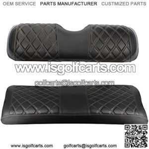 Black Golf Cart Front Seat Cover for EZGO TXT Diamond Sewing Pattern Front Seat Weather Resistant
