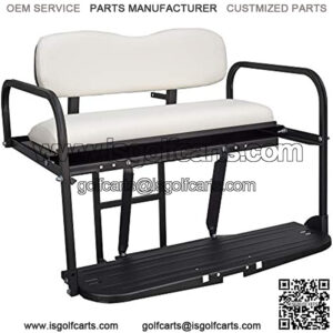 Club Car DS Golf Cart Flip Folding Rear Back Seat Kit - White