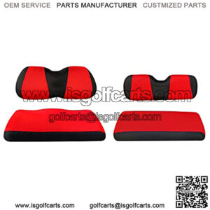 Front Rear Golf Cart Seat Covers for Yamaha G29 Drive & Drive 2, Club Car Precedent Carryall Tempo Onward and Star EV, Made w/ 3D Air Mesh Polyester Fabric Breathable Washable