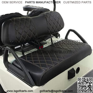 Golf Cart D Diamond Seat Cover Kit, Fit for Club Car DS OEM Ordinary Seat Cushion, No Need to Use Gun Nails, Golf cart Vinyl seat Cover