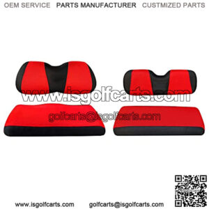 Golf Cart Front and Rear Seat Cover Set for Club Car Precedent & Yamaha 4 Passenger Models,Stylish Quality Bench Seat Covers Kit Breathable Washable Polyester Mesh Cloth (L+XS)