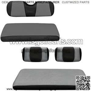 Golf Cart Front & Rear Seat Covers Full Set for Yamaha G2 G8 G9 G11 G14 G16 G19 G20 G21 G22 & Club Car DS Pre-2000, Tomberlin Emerge E2, E-Z-GO Marathon, Fits 4 Passenger Seat Golf Cart