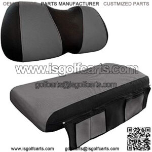 Upgrade Golf Cart Seat Cover Set with Storage Bag for Club Car Precedent Yamaha Mesh Polyester Washable Breathable