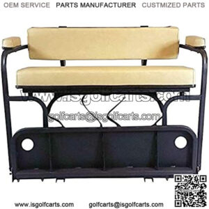 3G Golf Cart 2 in 1 Combo Seat Kit (Stone) & Golf Bag Carrier-Yamaha Drive 2