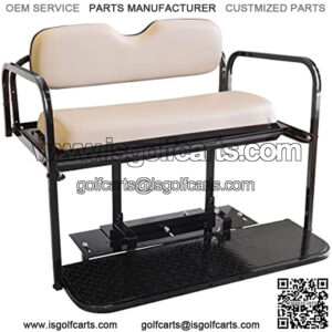 EZGO RXV Golf Cart Rear Flip Seat Kit with Steel Frame | Compatible with 2008 & Up EZGO RXV/Freedom RXV Models