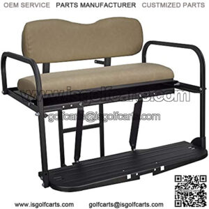 EZGO Marathon (Pre-1994) Golf Cart Flip Folding Rear Back Seat Kit - Tan