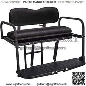 Yamaha Drive G29 Golf Cart Flip Folding Rear Back Seat Kit - Black