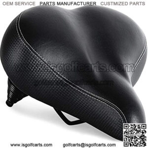 Bikeroo Extra Padded Bike Seat - Firm Comfortable Bike Seats for Men & Women - Compatible with Peloton, NordicTrack, Schwinn, Indoor Stationary Exercise Bikes - Wide Bicycle Seat Replacement Saddle