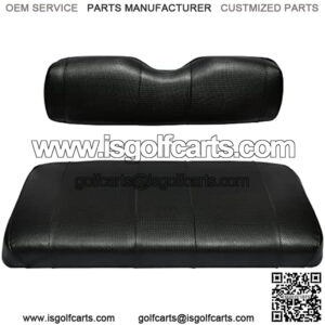 GOLF BALL DIVERS - EZGO TXT Golf Cart Seat Cover Replacement - for Front or Rear Bench Seat - Premium Marine Vinyl - 5 Panel Stitching - Easy to Install - Two-Tone Golf Cart Seat Covers - Black
