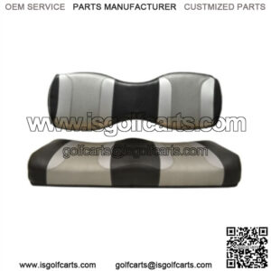 Golf Cart Rear Seat Cushions for Genesis 250/300  - Black/Silver