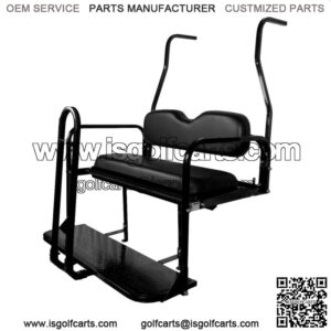 ProFX Rear Seat Kit with Grab Bar for Club Car DS (2000.5-Up) Golf Cart - Black