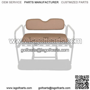 Golf Cart Rear Flip Seat Replacement Cushion Set (Club Car EZGO Yamaha) - Sand