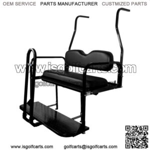 ProFX Rear Seat Kit w/ Grab Bar for Club Car DS (1982-2000.5) Golf Cart - Black